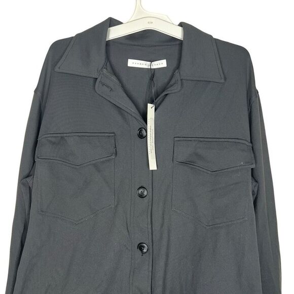 NEW Susana Monaco Onyx Knit Shirt Pocket Jack Shacket Small - Picture 6 of 12